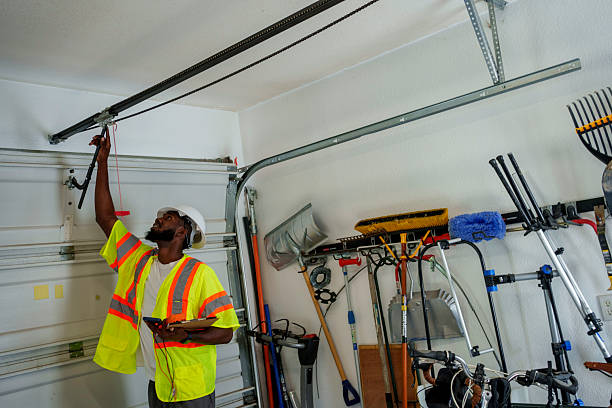 Professional Garage Door Roller Replacement technician working in Grove City, PA